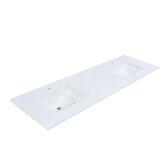 Altair 73" Double Sink Bathroom Vanity Countertop - Viterbo in Snow White - The Home Selection