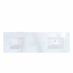 Altair 73" Double Sink Bathroom Vanity Countertop - Viterbo in Snow White - The Home Selection