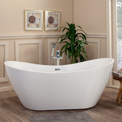 Altair Alana 70" x 32" Freestanding Soaking Acrylic Bathtub - The Home Selection