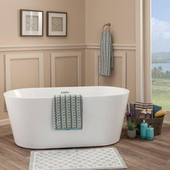 Altair Cielo 59" x 30" Freestanding Soaking Acrylic Bathtub - The Home Selection