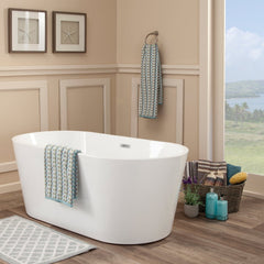 Altair Cielo 67" x 32" Freestanding Soaking Acrylic Bathtub - The Home Selection