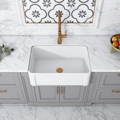 Altair Farmhouse Sink : 30" Ceramic Farmhouse Sink - Ancona - The Home Selection