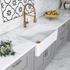 Altair Farmhouse Sink : 30" Ceramic Farmhouse Sink - Ancona - The Home Selection