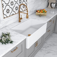 Altair Farmhouse Sink : 30" Ceramic Farmhouse Sink - Calabria - The Home Selection