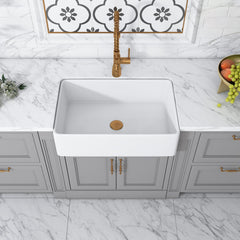 Altair Farmhouse Sink : 30" Ceramic Farmhouse Sink - Treviso - The Home Selection
