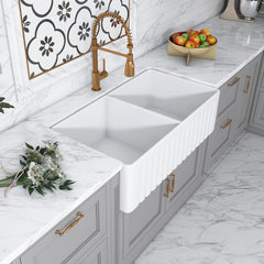 Altair Farmhouse Sink : 33" Ceramic Farmhouse Sink - Cremona - The Home Selection