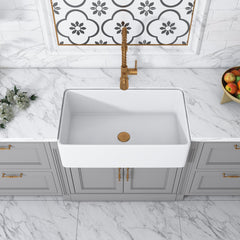 Altair Farmhouse Sink : 33" Ceramic Farmhouse Sink - Trento - The Home Selection