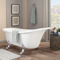 Altair Geneva 69" x 30" Clawfoot Soaking Acrylic Bathtub - The Home Selection