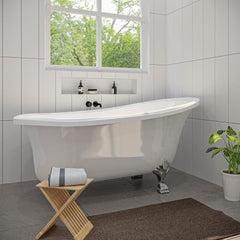 Altair Geneva 69" x 30" Clawfoot Soaking Acrylic Bathtub - The Home Selection