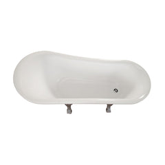 Altair Geneva 69" x 30" Clawfoot Soaking Acrylic Bathtub - The Home Selection