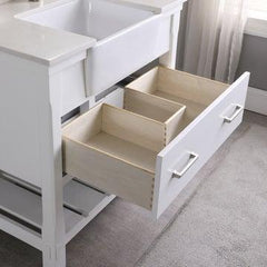 Altair Georgia 36" Single Bathroom Vanity Set with White Farmhouse Basin - The Home Selection