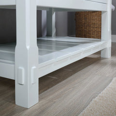 Altair Georgia 42" Single Bathroom Vanity Set in White and Composite Carrara White Stone Top with White Farmhouse Basin - The Home Selection