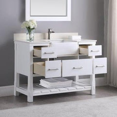 Altair Georgia 48" Single Bathroom Vanity Set with White Farmhouse Basin - The Home Selection
