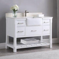 Altair Georgia 48" Single Bathroom Vanity Set with White Farmhouse Basin - The Home Selection