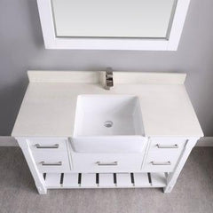 Altair Georgia 48" Single Bathroom Vanity Set with White Farmhouse Basin - The Home Selection