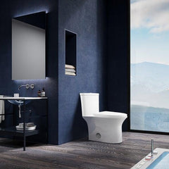 Altair Ibiza 1.6/1.1 GPF Dual Flush Elongated One-Piece Toilet in White - T328 - The Home Selection