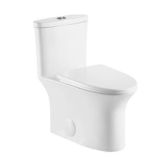 Altair Ibiza 1.6/1.1 GPF Dual Flush Elongated One-Piece Toilet in White - T328 - The Home Selection