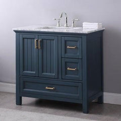 Altair Isla 36" Single Bathroom Vanity Set with Marble Countertop - The Home Selection