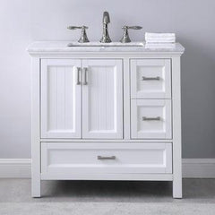 Altair Isla 36" Single Bathroom Vanity Set with Marble Countertop - The Home Selection
