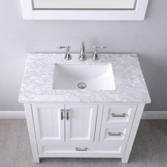 Altair Isla 36" Single Bathroom Vanity Set with Marble Countertop - The Home Selection