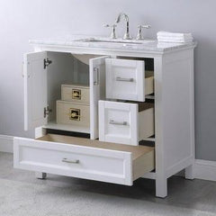 Altair Isla 36" Single Bathroom Vanity Set with Marble Countertop - The Home Selection