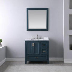 Altair Isla 36" Single Bathroom Vanity Set with Marble Countertop - The Home Selection