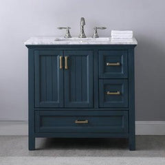 Altair Isla 36" Single Bathroom Vanity Set with Marble Countertop - The Home Selection
