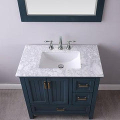 Altair Isla 36" Single Bathroom Vanity Set with Marble Countertop - The Home Selection