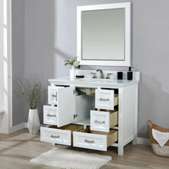 Altair Isla 42" Single Bathroom Vanity Set with Marble Countertop - The Home Selection