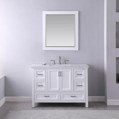 Altair Isla 48" Single Bathroom Vanity Set with Marble Countertop - The Home Selection