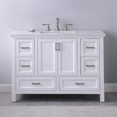 Altair Isla 48" Single Bathroom Vanity Set with Marble Countertop - The Home Selection