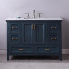 Altair Isla 48" Single Bathroom Vanity Set with Marble Countertop - The Home Selection