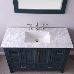 Altair Isla 48" Single Bathroom Vanity Set with Marble Countertop - The Home Selection