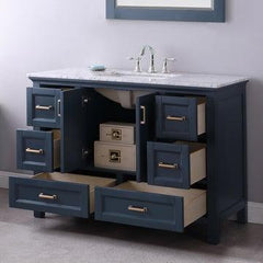 Altair Isla 48" Single Bathroom Vanity Set with Marble Countertop - The Home Selection