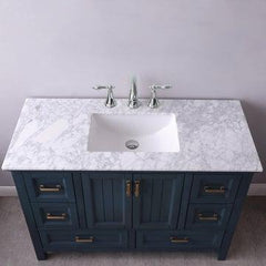 Altair Isla 48" Single Bathroom Vanity Set with Marble Countertop - The Home Selection