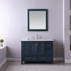 Altair Isla 48" Single Bathroom Vanity Set with Marble Countertop - The Home Selection