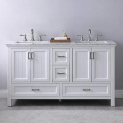 Altair Isla 60" double sinks Bathroom Vanity Set with Marble Countertop - The Home Selection