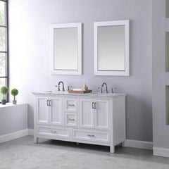 Altair Isla 60" double sinks Bathroom Vanity Set with Marble Countertop - The Home Selection