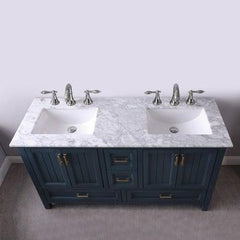 Altair Isla 60" double sinks Bathroom Vanity Set with Marble Countertop - The Home Selection