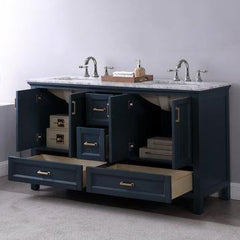 Altair Isla 60" double sinks Bathroom Vanity Set with Marble Countertop - The Home Selection