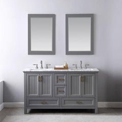 Altair Isla 60" double sinks Bathroom Vanity Set with Marble Countertop - The Home Selection