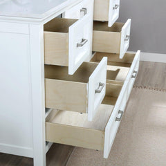 Altair Isla 60" Single Bathroom Vanity Set with Marble Countertop - The Home Selection