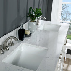 Altair Isla 72" Double Bathroom Vanity Set in Marble Countertop - The Home Selection