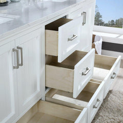 Altair Isla 72" Double Bathroom Vanity Set in Marble Countertop - The Home Selection