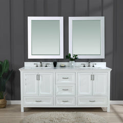 Altair Isla 72" Double Bathroom Vanity Set in Marble Countertop - The Home Selection