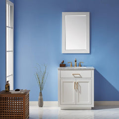 Altair Ivy 30" Single Bathroom Vanity Set in Marble Countertop - The Home Selection
