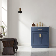 Altair Ivy 30" Single Bathroom Vanity Set in Marble Countertop - The Home Selection