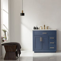 Altair Ivy 36" Single Bathroom Vanity Set in Marble Countertop - The Home Selection