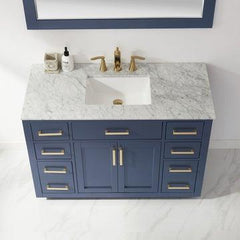 Altair Ivy 48" Single Bathroom Vanity Set in Marble Countertop - The Home Selection