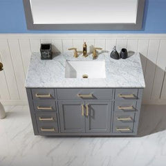 Altair Ivy 48" Single Bathroom Vanity Set in Marble Countertop - The Home Selection